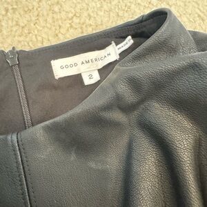 Good American Black Leather Outerwear